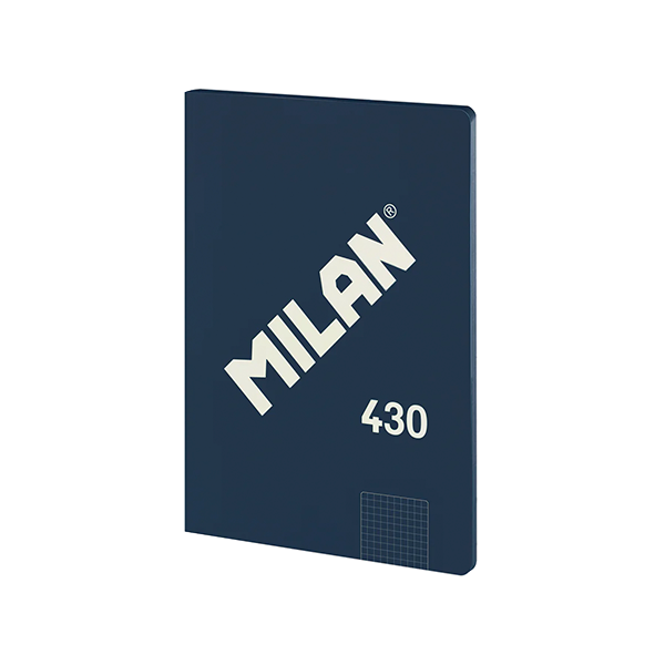 Libreta encolada Milan A4 430 48 h. 95 g 5x5 Azul