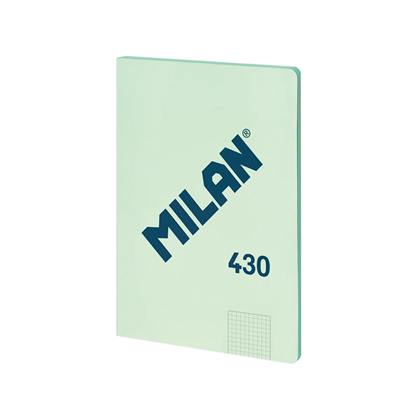 Libreta encolada Milan 430 A4 48 h. 95 g 5x5 Verde